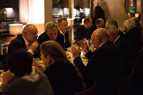 Konferencja Eurosozial 2022 - uczestnicy podczas uroczystej kolacji.